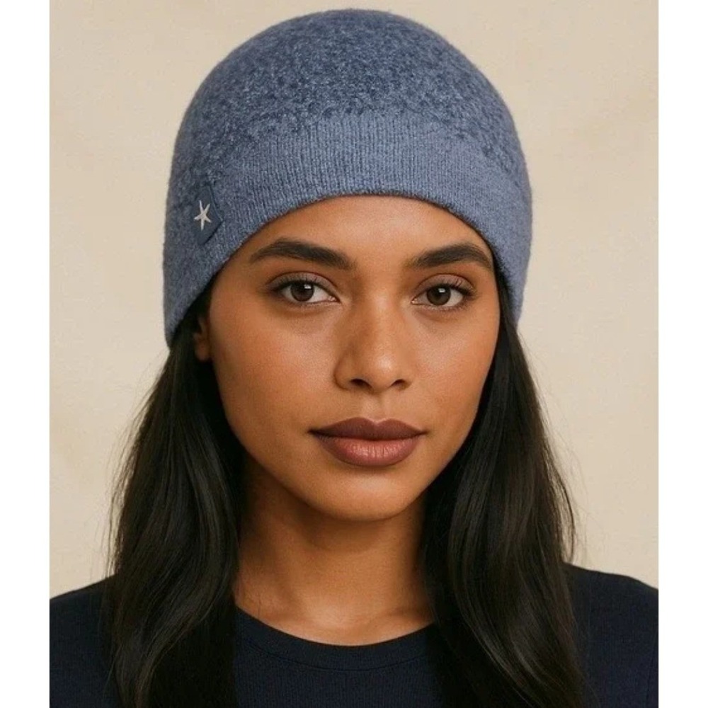 NWT Barefoot Dreams CozyChic Lite Confetti Beanie Deep‎ Sea Blue Indigo OS